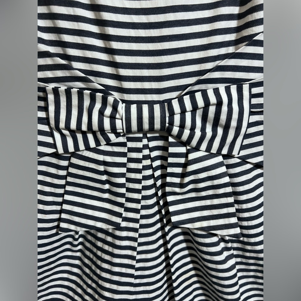 EUC Kate Spade 100% Cotton Blue and White Striped Sleeveless Dress W Tie… - Picture 2 of 6